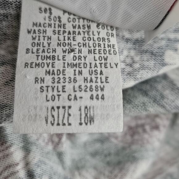 Multi Color Cotton Blend Tee Size 18 W - Picture 4 of 4